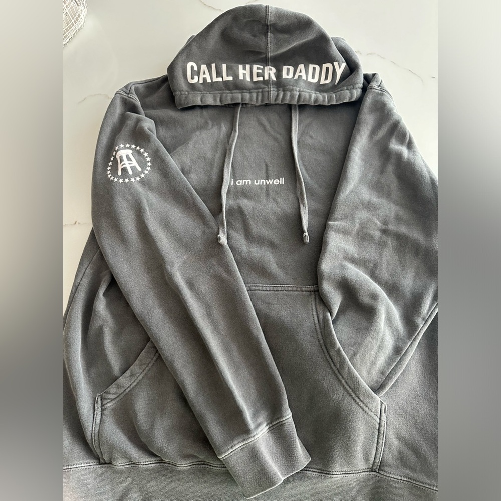 Barstool Sports I AM Unwell Unisex Grey with white hoodie.Size Medium.